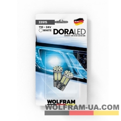 LED Автолампи Wolfram 24v T10 W5W 1.5W Dora LED 2шт (33915)