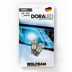 LED Автолампи Wolfram 24v T10 W5W 1.5W Dora LED 2шт (33915)