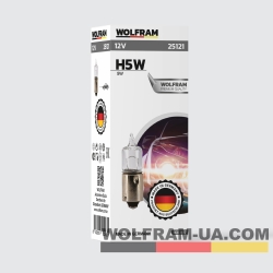 Автолампа галогенная мины Wolfram 12v H5W 5W 25121