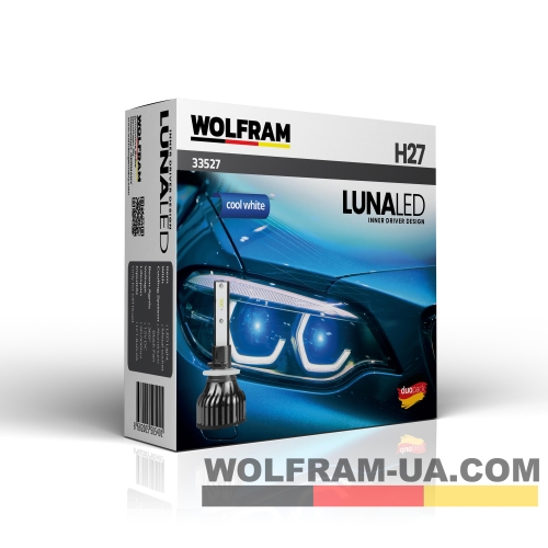 LED Автолампи Wolfram 12v H27 22W Luna LED 2шт (33527)