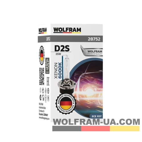 Автолампа ксенонова Wolfram D2S 6000k 35W Ultra Violet (28752)