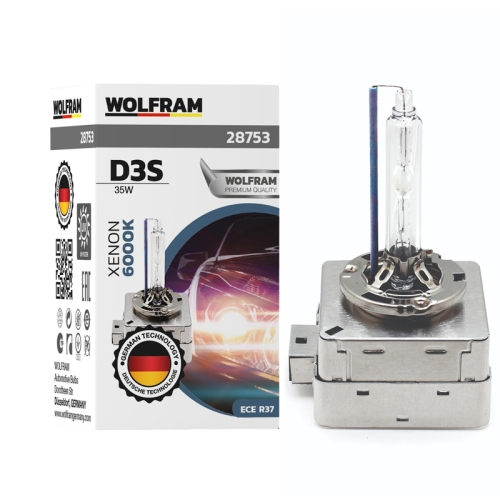 Автолампа ксеноновая Wolfram D3S 6000k 35W Ultra Violet 28753