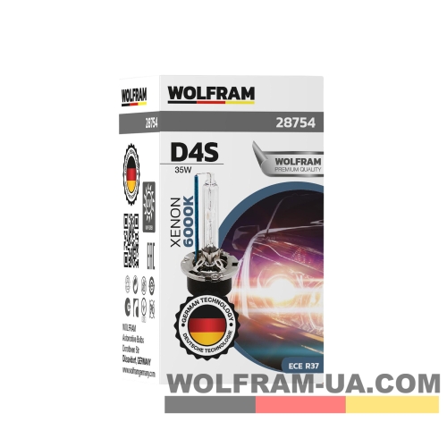Автолампа ксенонова Wolfram D4S 6000k 35W Ultra Violet (28754)
