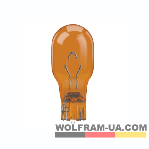 Автолампа розжарювання Wolfram 12v T15 WY16W Жовта (26315)