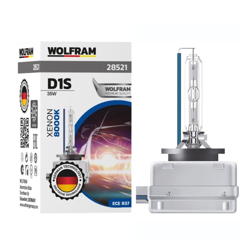 Автолампа ксенонова Wolfram D1S 8000k 35W Ice Blue (28521)