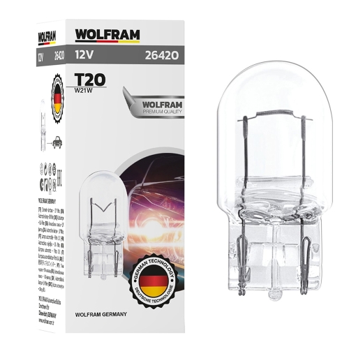 Автолампа розжарювання Wolfram 12v T20 W21W (26420)
