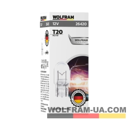 Автолампа накаливания Wolfram 12v T20 W21W 26420