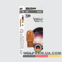 Автолампа накаливания Wolfram 12v T15 WY21W 26427