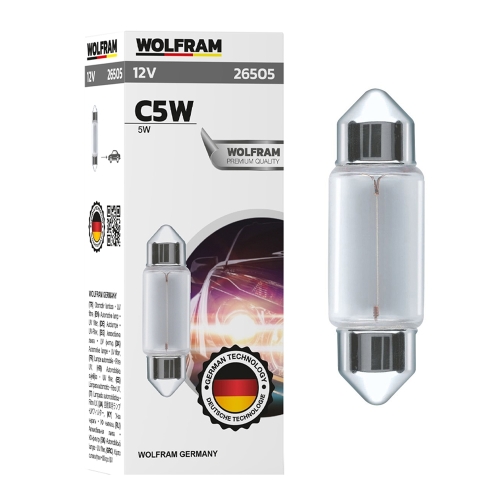 Автолампа накаливания Wolfram 12v C5W 5W 26505