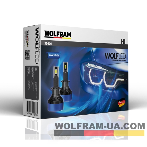 LED Автолампи Wolfram 12v H1 75W Wolf LED 2шт (33601)