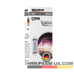 Автолампа розжарювання Wolfram 12v C5W 10W (26510)