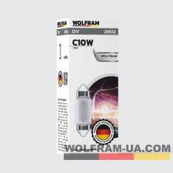 Автолампа розжарювання Wolfram 12v C5W 10W (26512)