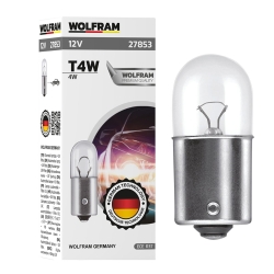 Автолампа накаливания Wolfram 12v T4 4W 27853