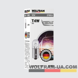 Автолампа накаливания Wolfram 12v T4 4W 27853