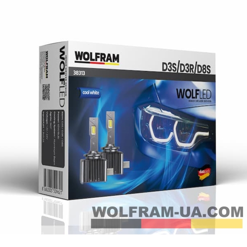 LED Автолампи Wolfram 12v D3S-D3R-D8S 45W Wolf LED 2шт (38313)