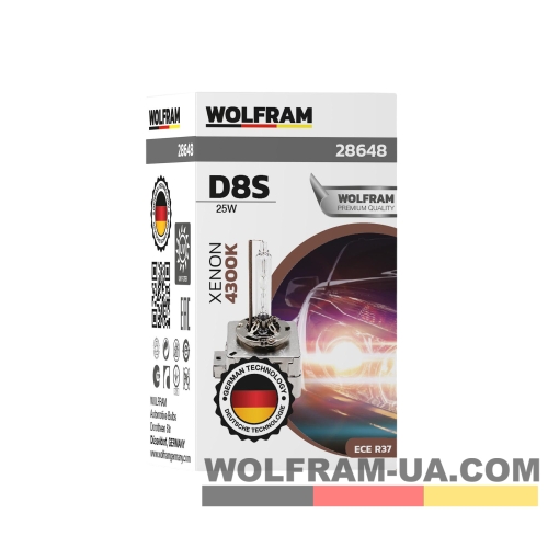 Автолампа ксенонова Wolfram D8S 4300k 25W Ultra Violet (28648)