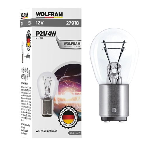 Автолампа накаливания Wolfram 12v P21/4 21/4W 27918