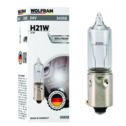 Автолампа галогенная мины Wolfram 24v H21 21W 34358