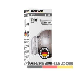 Автолампа розжарювання Wolfram 24v T10 5W (34415)