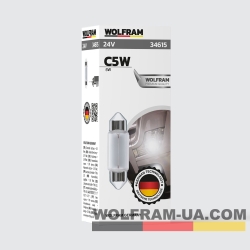 Автолампа накаливания Wolfram 24v C5W 5W 34615