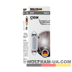 Автолампа накаливания Wolfram 24v C5W 5W 34617