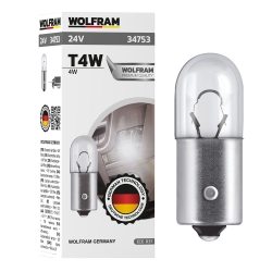 Автолампа галогенная Wolfram 24v T4 4W 34753