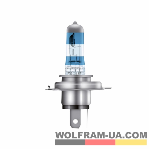 Автолампа галогенна Wolfram 12v H4 60/55W Night Vision +150% 2шт (22144NV)