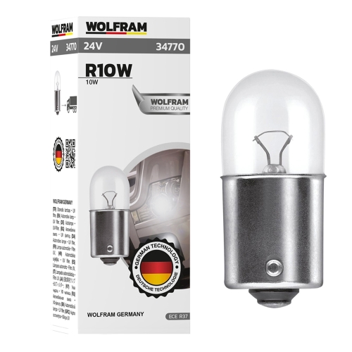 Автолампа накаливания Wolfram 24v R10W 10W 34770