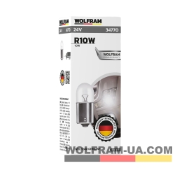 Автолампа розжарювання Wolfram 24v R10W 10W (34770)