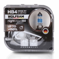 Автолампа галогенная Wolfram 12v HB4 51W Night Vision +150% 29006NV (2шт)