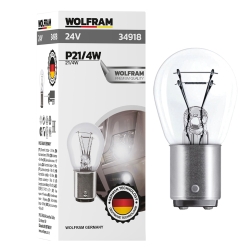 Автолампа накаливания Wolfram 24v P21/4 21/4W 34918