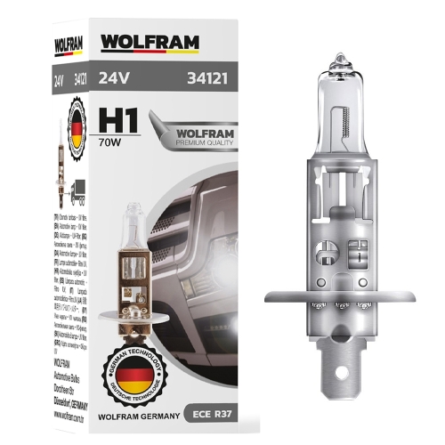 Автолампа галогенная Wolfram 24v H1 70W 34121