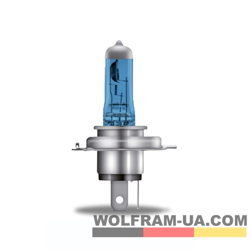 Автолампа галогенная Wolfram 12v H4 100/90W Sky Blue 22144SB (2шт)