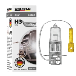 Автолампа галогенная Wolfram 24v H3 70W 34123