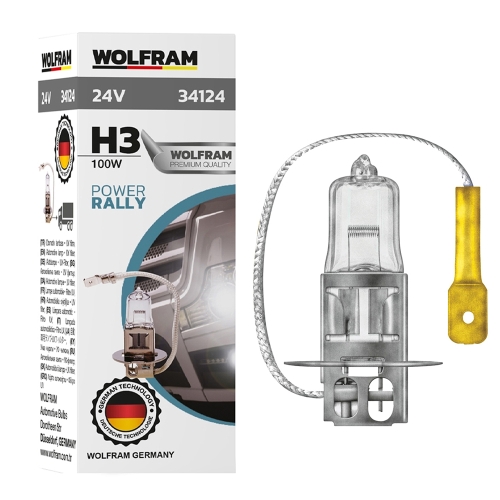 Автолампа галогенная Wolfram 24v H3 100W Power Rally 34124