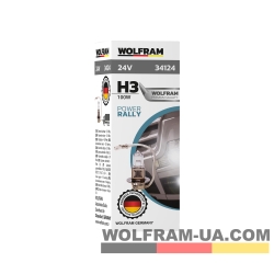 Автолампа галогенная Wolfram 24v H3 100W Power Rally 34124