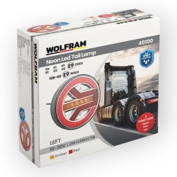 Ліхтар задній LED унівесальний Wolfram 12-30v E9 Certified Лівий (40100)