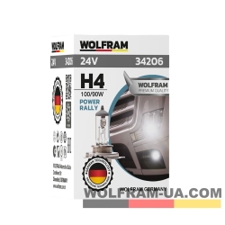 Автолампа галогенная Wolfram 24v H4 100/90W Power Rally 34206