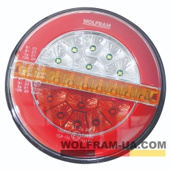 Ліхтар задній LED унівесальний Wolfram 12-30v E9 Certified Лівий (40130)