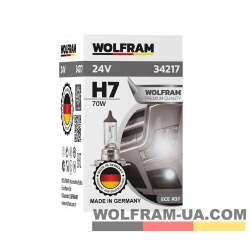 Автолампа галогенная Wolfram 24v H7 70W 34217