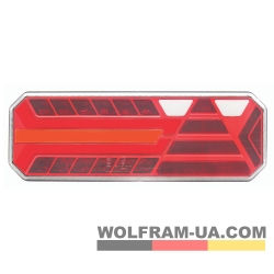 Ліхтар задній LED унівесальний Wolfram 12-30v E9 Certified Лівий (40204)