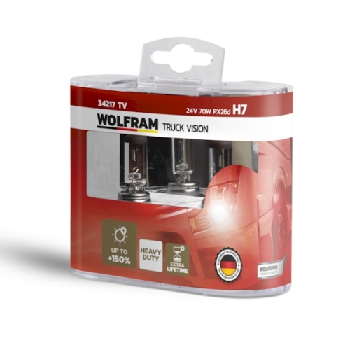 Автолампа галогенная Wolfram 24v H7 70W 34217TV (2шт)