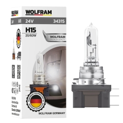 Автолампа галогенная Wolfram 24v H15 60/20W 34315