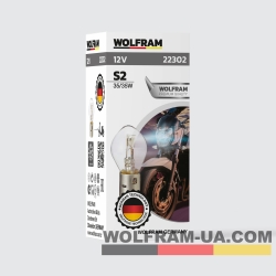 Автолампа галогенная Wolfram 12v S2 35/35W 22302