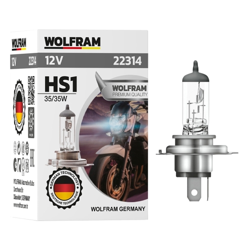 Автолампа галогенная Wolfram 12v HS1 35/35W 22314