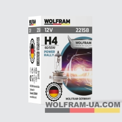 Автолампа галогенная Wolfram 12v H4 60/55W P45 Power Rally 22158