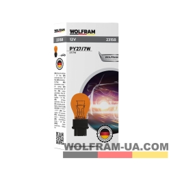 Автолампа розжарювання Wolfram 12v P27/7W 27/7W Жовта (23158)