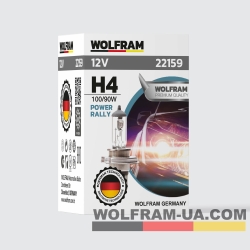 Автолампа галогенная Wolfram 12v H4 100/90W P45 Power Rally 22159