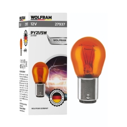 Автолампа розжарювання Wolfram 12v PY21/5W 21/5W Жовта (27937)