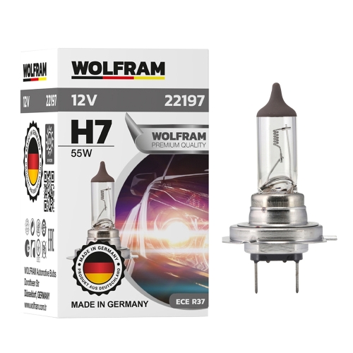 Автолампа галогенная Wolfram 12v H7 55W 22197
